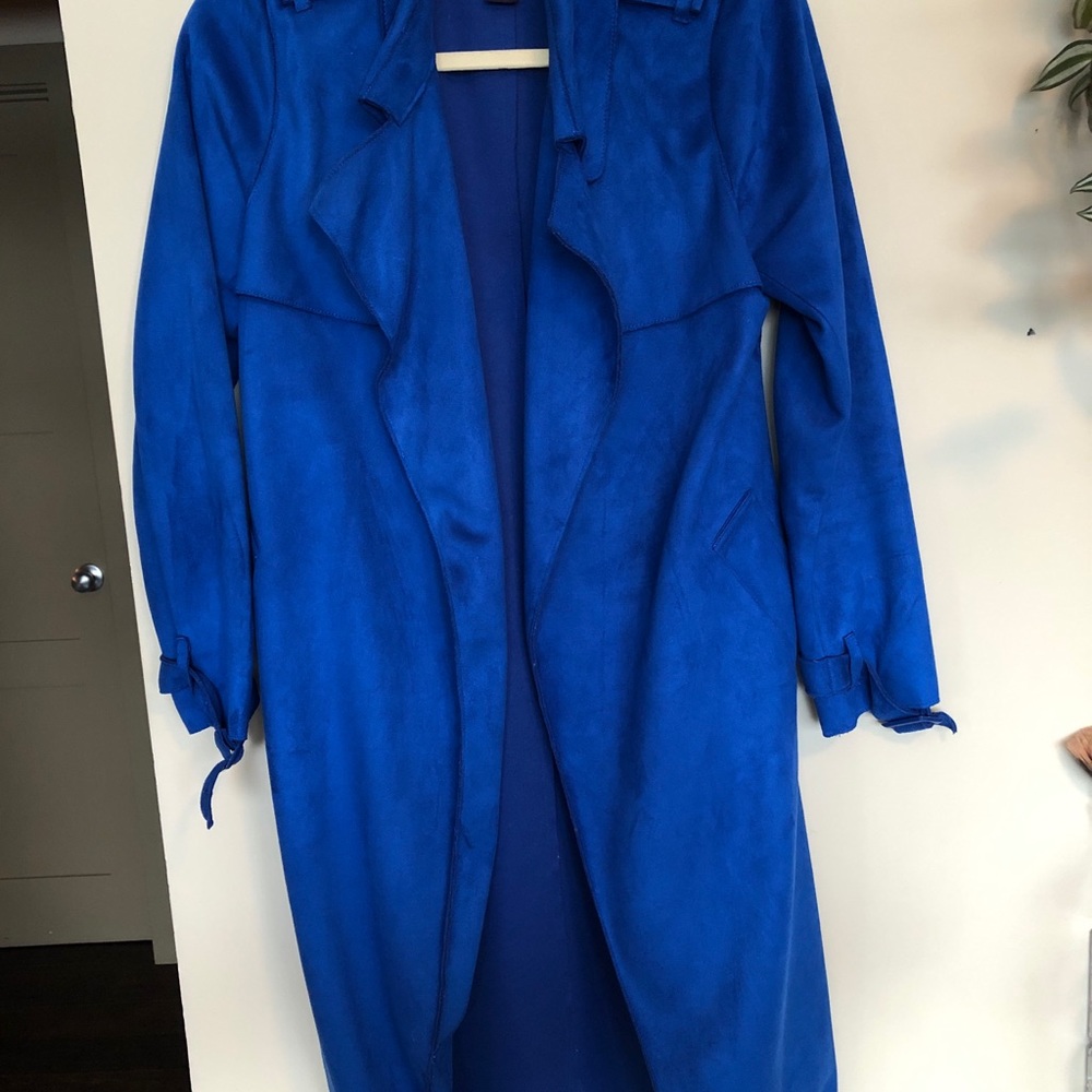 Vegan suede trench